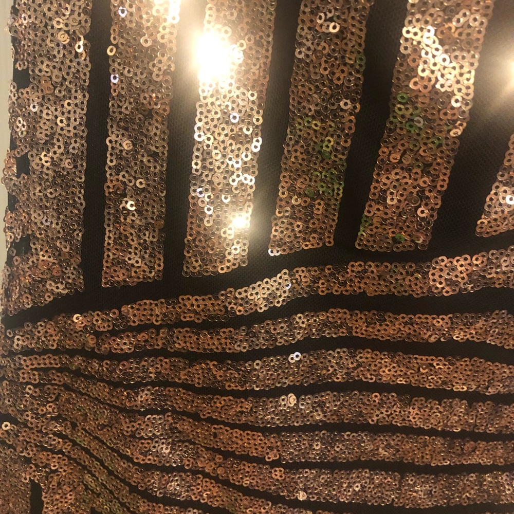 Rose Gold Sequin Party Dress - Picture 2 of 7